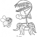 Dibujo para colorear Planta Carnovora Dibujo De Mosca Con Flor Carnivora Para Pintar Y Colorear Mosca Con Guantes De Box