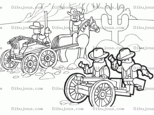 Dibujo para colorear Legocity Dibujo De Lego Del Oeste Para Pintar Y Colorear Vaqueros De Juguete De Lego