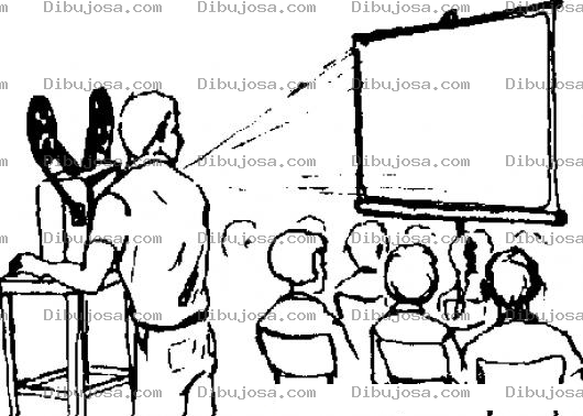 Dibujo para colorear Dibujo De Un Proyector De Cine Para Pintar Y Colorear