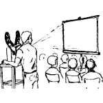Dibujo para colorear Dibujo De Un Proyector De Cine Para Pintar Y Colorear