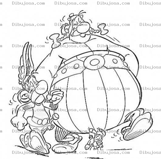 Dibujo para colorear Personajes De Asterix Para Pintar Y Colorear