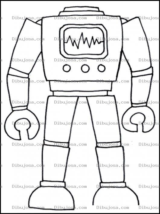 Dibujo para colorear Robotsincabeza Dibujo De Robot Sin Cabeza Para Pintar Y Colorear