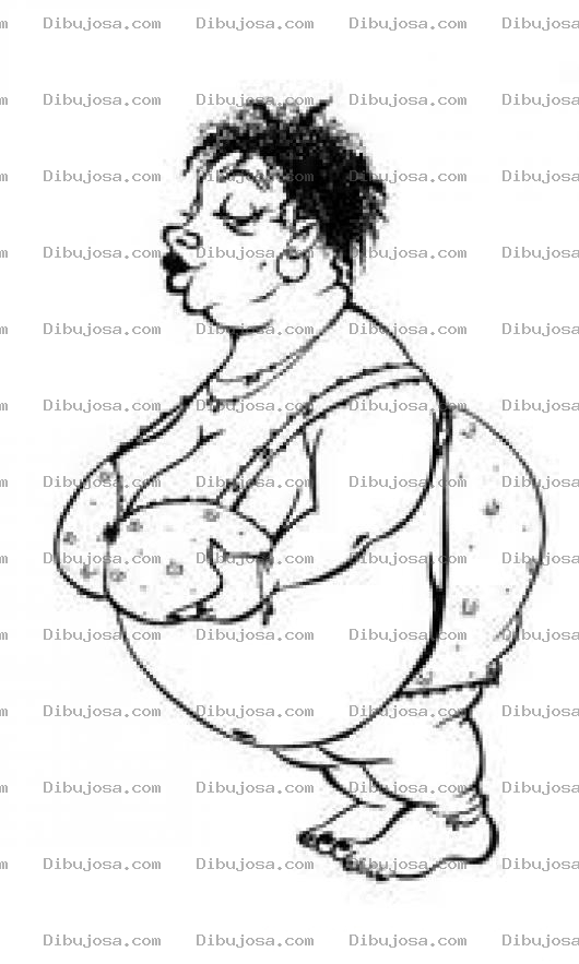 Dibujo para colorear Tecomatuda Dibujo De Vieja Gorda Chichuda Para Pintar Y Colorear Mujer Obesa Tetuda Y Con Sobrepeso