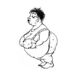 Dibujo para colorear Tecomatuda Dibujo De Vieja Gorda Chichuda Para Pintar Y Colorear Mujer Obesa Tetuda Y Con Sobrepeso
