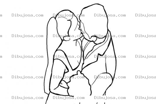 Dibujo para colorear Besodeboda Dibujo De Un Novio Besando A La Novia En Plena Boda Para Pintar Y Colorear Puede Besar A La Novia