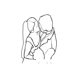Dibujo para colorear Besodeboda Dibujo De Un Novio Besando A La Novia En Plena Boda Para Pintar Y Colorear Puede Besar A La Novia