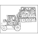 Dibujo para colorear Montacargas Dibujo De Un Monta Cargas Para Pintar Y Colorear Carrito Estibador