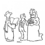 Dibujo para colorear Parejade Feos Dibujo De Esposo Feo Y Esposa Fea En Su Boda Para Pintar Y Colorear Esposos Feos