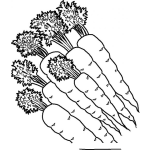 Dibujo para colorear 6 Zanahorias Dibujo De Media Docena De Zanahorias Para Pintar Y Colorear 6zanahorias