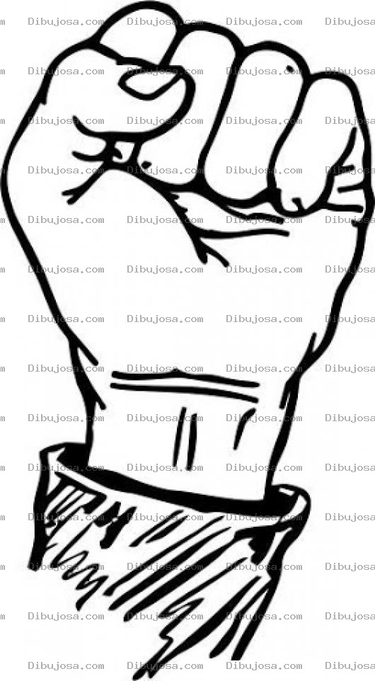 Dibujo para colorear Manodura Dibujo De Mano Empunada Para Pintar Y Colorear Mano Dura