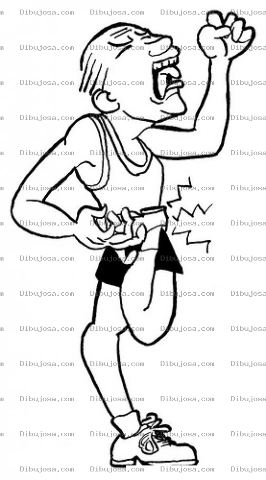 Dibujo para colorear Dolor De Pie Corredor Con Pie Adolorido Para Pintar Y Colorear