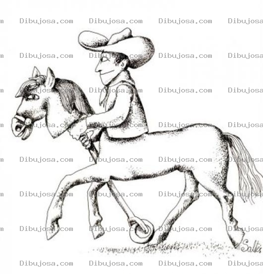 Dibujo para colorear Caballo De Mentiras Para Colorear
