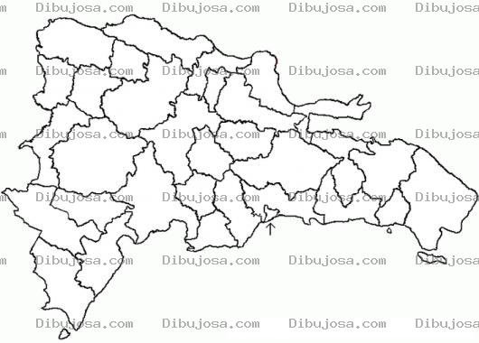 Dibujo para colorear Mapadominicano Dibujo Del Mapa De La Republica Dominicana Para Pintar Y Colorear