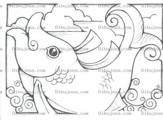 Dibujo para colorear Cuadro De Pescado Para Pintar Y Colorear Un Cuadro De Un Pez Del Mar