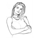 Dibujo para colorear Dibujo De Chica Boluptuosa Bonita Para Pintar Y Colorear