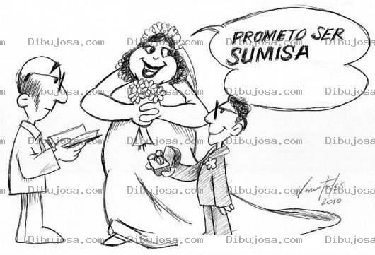 Dibujo para colorear Novia Sumisa Ante El Altar Para Pintar Y Colorear