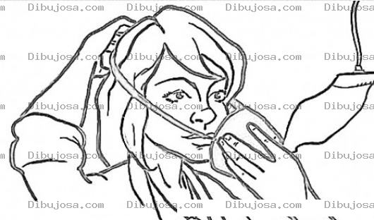 Dibujo para colorear Mascara De Oxigeno De Avion Para Colorear