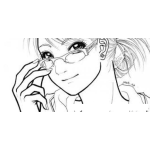 Dibujo para colorear Dibujo De Un Chica Bonita Con Lentes Para Colorear