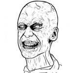 Dibujo para colorear Cara Quemada De Viernes 13 Dibujo De Fredi Cruger Para Pintar Y Colorear