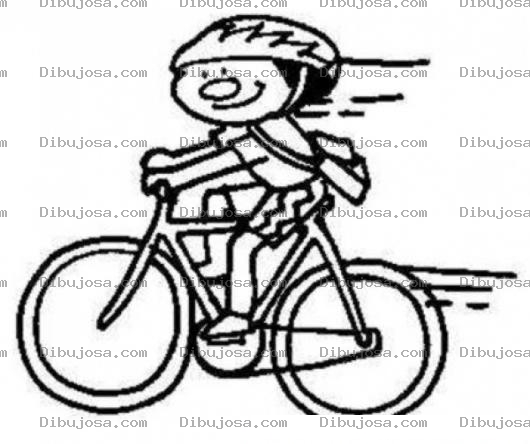 Dibujo para colorear Patojito En Bicicleta Para Pintar Y Colorear Nino En Cicle