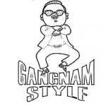 Dibujo para colorear Gangnam Style Baile