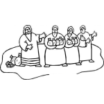 Dibujo para colorear Dibujo Biblico De La Parabola De Los Talentos Para Pintar Y Colorear Los Talentos De Jesus