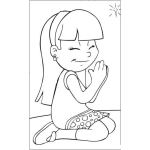 Dibujo para colorear Nina Orando Dibujo De Nena Oradora Para Pintar Y Colorear Chica Haciendo Una Oracion Y Rogando A DIOS