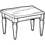Dibujo para colorear Dibujo De Una Mesa De Madera Para Pintar Y Colorear
