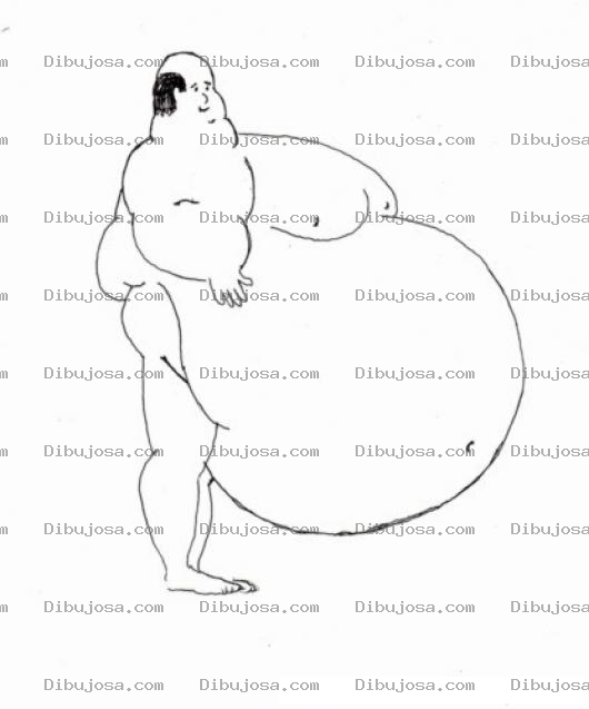 Dibujo para colorear Viejo Panzon Dibujo De Hombre Obeso Barrigon Guaton Rellollo Reyoyo Para Pintar Y Colorear Gordote Con Guata Gigante