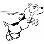 Dibujo para colorear Paseo De Perro Dibujo De Perro Ansioso Por Pasear Para Pintar Y Colorear