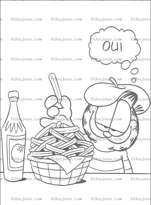 Dibujo para colorear Dibujo de Garfiel