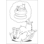 Dibujo para colorear Pintar a Garfield durmiendo