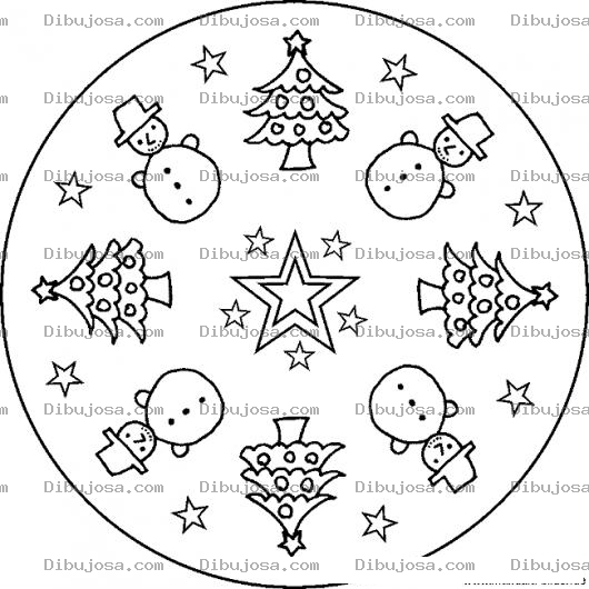 Dibujo para colorear Mandala De Navidad Para Pintar Y Colorear