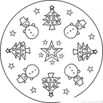 Dibujo para colorear Mandala De Navidad Para Pintar Y Colorear