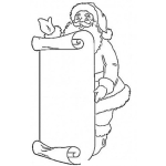 Dibujo para colorear Lista De Regalos De Santa Claus Para Pintar Y Colorear La Gran Carta De Santaclaus