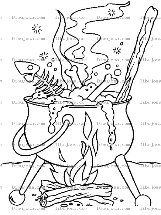 Dibujo para colorear Caldo De Pescado Con Huesos Para Pintar Y Colorear