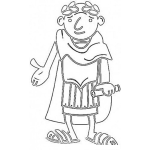 Dibujo para colorear Colorear A Poncio Pilato Emperador Romano