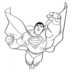 Dibujo para colorear Dibujo De Superman Volando Para Colorear