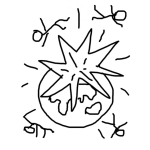Dibujo para colorear Dibujo Del Mundo En Guerra Para Pintar Y Colorear Explosion Del Planeta Tierra