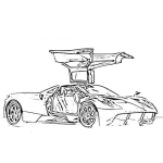 Dibujo para colorear Pagani Huayra Coloring Page