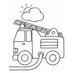 Dibujo para colorear Camioncito De Bomberos Para Colorear