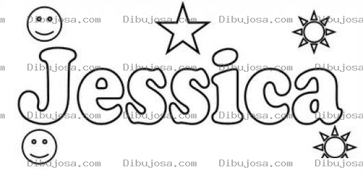 Dibujo para colorear Colorear El Nombre De Jessica Para Pintar Y Colorear