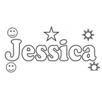 Dibujo para colorear Colorear El Nombre De Jessica Para Pintar Y Colorear