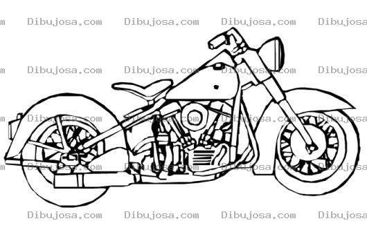 Dibujo para colorear Dibujo De Una Motocicleta Harleydavidson Para Pintar Y Colorear