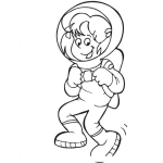 Dibujo para colorear Chica Astronauta Para Pintar Y Colorear