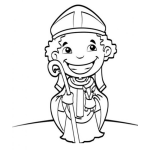 Dibujo para colorear Dibujo De Cucurucho De Semana Santa Para Pintar Y Colorear