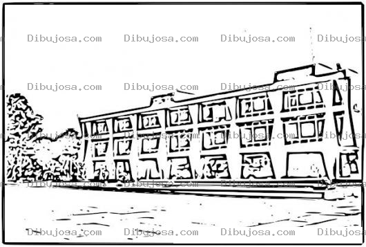 Dibujo para colorear USAC Guatemala Dibujo Del Edificio De La Universidad San Carlos De Guatemala Para Pintar Y Colorear