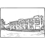 Dibujo para colorear USAC Guatemala Dibujo Del Edificio De La Universidad San Carlos De Guatemala Para Pintar Y Colorear