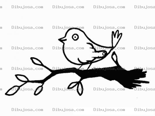Dibujo para colorear Pajarito Azul Dibujo De Un Pajaritoazul Para Pintar Y Colorear