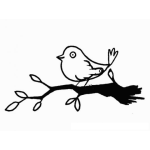 Dibujo para colorear Pajarito Azul Dibujo De Un Pajaritoazul Para Pintar Y Colorear